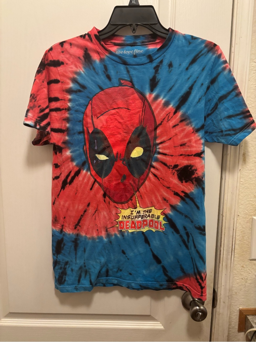 Deadpool Tie-Dye Tee - Red & Blue